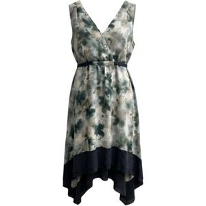 Simply Vera Y2K Dress Floral Chiffon Layered Asymmetrical Mesh Fairy Whimsigoth